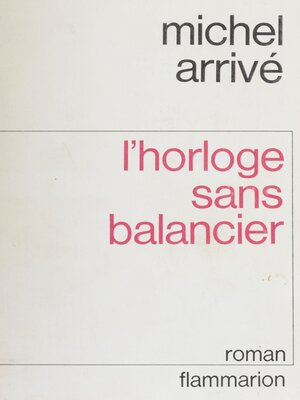 cover image of L'Horloge sans balancier